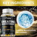 Premium Creatine Monohydrate Capsules for Men &amp; Women, Muscle Growth &amp; Workout Recovery Support, Non-GMO, 30-120 Count