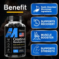 Everyday Creatine Monohydrate Capsules for Beginners &amp; Gym-Goers, Muscle Mass and Athletic Performance Support, Non-GMO, Gluten-Free, 30-120 Count