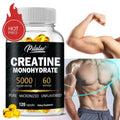 Creatine Monohydrate Capsules for Strength, Endurance &amp; Muscle Building, All-Around Athletic Performance Support, 30-120 Count