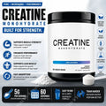 Vegan Creatine Monohydrate Powder 5000mg, Unflavored, Daily Fitness Support, Gluten-Free, 60 Servings, 300g