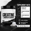Creatine Monohydrate Powder, Unflavored, 5g Per Serving for Strength &amp; Muscle Recovery, 60 Servings, 300g-1500g