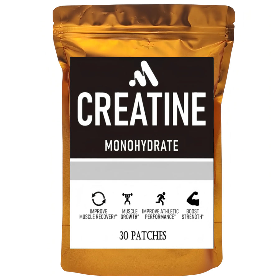 Creatine Monohydrate Transdermal Patches for Muscle Support, Cellular Energy &amp; Cognitive Function, No Pills or Powder, 1-20 Bag Supply