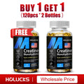 HOLUCKS Creatine Monohydrate Supplement for Workout Energy &amp; Muscle Growth, Budget Multi-Bottle Bundles, 60-120 Count