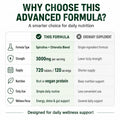 Organic Spirulina Chlorella Tablets 3000mg 720 Count Superfood Blend with Vegan Protein Energy Immunity Digestive Support
