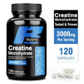 Vegan Creatine Monohydrate Capsules for Muscle Strength, Recovery &amp; Growth, Plant-Based Performance Support, 30-120 Count