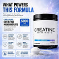 High-Dose Creatine Powder 5000mg Per Serving, Unflavored, for Building Muscle &amp; Increasing Training Energy, Gluten-Free, 300g-1200g