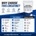 Micronized Creatine Monohydrate Powder, Unflavored, Third-Party Tested, Non-GMO &amp; Gluten-Free, 5g Per Serving, 500g