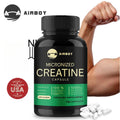 Clean-Label Creatine Monohydrate Capsules for Men &amp; Women, Strength &amp; Muscle Growth Support, Non-GMO, Gluten-Free, 30-120 Count