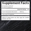 Creatine Monohydrate Capsules for Strength, Endurance &amp; Muscle Building, All-Around Athletic Performance Support, 30-120 Count