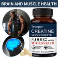 Creatine Monohydrate 3000mg Capsules for Athletes, Pre-Workout Focus &amp; Memory Support, Fast-Absorbing, Easy-to-Swallow