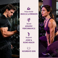 Protein Gummies with Whey Creatine Collagen 12g Protein Muscle Support Energy Nutrition Sugar Free Fitness Supplement 60 Gummies