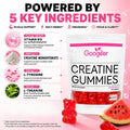 Creatine Monohydrate Gummies 2000mg with Vitamin B12, L-Tyrosine &amp; L-Theanine for Energy &amp; Focus, Pill-Free Fitness Training Support, 90 Count