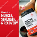 Creatine Monohydrate Gummies, Mixed Berry, No Gelatin Chewable Daily Supplement for Men &amp; Women, Fitness Support, 60-180 Count
