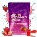 Creatine Monohydrate Gummies with Collagen, Biotin &amp; Vitamin D3, Pre &amp; Post Workout Recovery Support, Hair Skin Nails, 60-180 Count