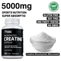 Creatine Monohydrate 5000mg Pre-Workout Capsules for Muscle Growth, Energy &amp; Performance, 30-120 Capsules