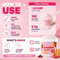 Creatine Monohydrate Powder with D-Mannose &amp; Cranberry Extract, Naturally Flavored Women's Wellness Supplement, 100 Servings