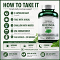 Premium Moringa 6000mg Green Superfood Daily Vitality Plant Nutrition Quick Release Capsules 240 Capsules