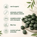 Organic Spirulina Chlorella Tablets 3000mg 720 Count Superfood Blend with Vegan Protein Energy Immunity Digestive Support