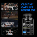 Creatine Monohydrate for Muscle Recovery, Faster Workout Recovery &amp; Energy, Ideal for High-Volume Training Athletes, 30-120 Count Capsules