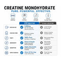 Vegan Creatine Monohydrate Powder 5000mg, Unflavored, Daily Fitness Support, Gluten-Free, 60 Servings, 300g
