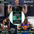 Bunkell Pre-Workout Supplement with Creatine HCl, Citrulline Malate &amp; Beta-Alanine for Pump, Endurance &amp; Muscle Growth, 30-120 Count