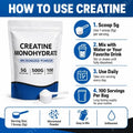 Micronized Creatine Monohydrate Powder, Unflavored, Third-Party Tested, Non-GMO &amp; Gluten-Free, 5g Per Serving, 500g