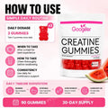 Creatine Monohydrate Gummies 2000mg with Vitamin B12, L-Tyrosine &amp; L-Theanine for Energy &amp; Focus, Pill-Free Fitness Training Support, 90 Count