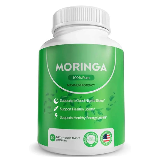 Moringa Capsules 60 Count - Pure Moringa Leaf Powder in Quick Release Capsules | Antioxidant Superfood for Energy, Skin, Immune & Gut Health - Vegan & Non-GMO, 1, 2 or 3 Pack