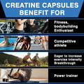 Creatine Monohydrate Capsules for Muscle Energy &amp; Cognitive Function, Lean Muscle Growth Support, Gluten-Free, 30-120 Count