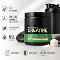 Micronized Creatine Monohydrate Powder, Unflavored, 300g for Daily Fitness Nutrition, 60 Servings at 5g Per Serving