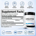High-Dose Creatine Powder 5000mg Per Serving, Unflavored, for Building Muscle &amp; Increasing Training Energy, Gluten-Free, 300g-1200g