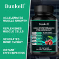 Bunkell Pre-Workout Supplement with Creatine HCl, Citrulline Malate &amp; Beta-Alanine for Pump, Endurance &amp; Muscle Growth, 30-120 Count