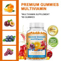Daily Multivitamin Gummies 60 CT Natural Blend with Orchard Fruits & Garden Veggies Unisex Adult Wellness Chewable Supplement