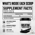 Micronized Creatine Monohydrate Powder, Unflavored, 5g Per Serving Sports Nutrition Supplement for Workout Performance, 300g
