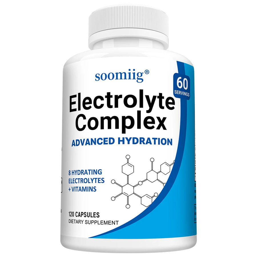Electrolyte Salts Capsules with B6,B12, Magnesium, Potassium & Zinc, Fast Hydration, Reduces Muscle Cramps, Supports Recovery