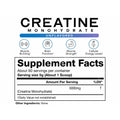 Vegan Creatine Monohydrate Powder 5000mg, Unflavored, Daily Fitness Support, Gluten-Free, 60 Servings, 300g