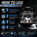 Micronized Creatine Monohydrate Powder, Unflavored 5g Per Serving for Strength Training, Easy-Mixing Stack Add-In, 300g-500g, 100 Servings