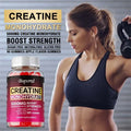 Creatine Monohydrate Gummies for Endurance, Muscle Growth &amp; Focus, Non-GMO Energy Support for Athletes, 60-180 Count