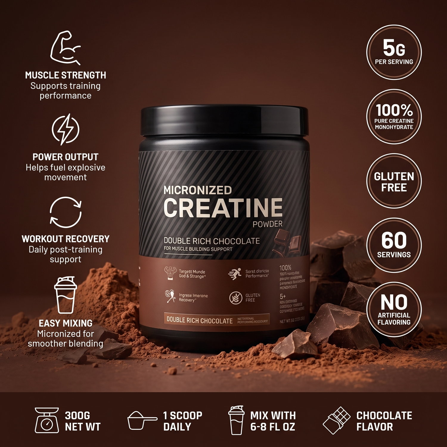 Chocolate creatine hero - benefits and specs