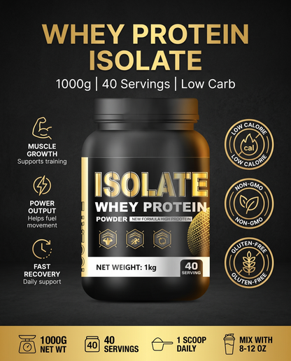 Whey Protein Isolate - hero and specs